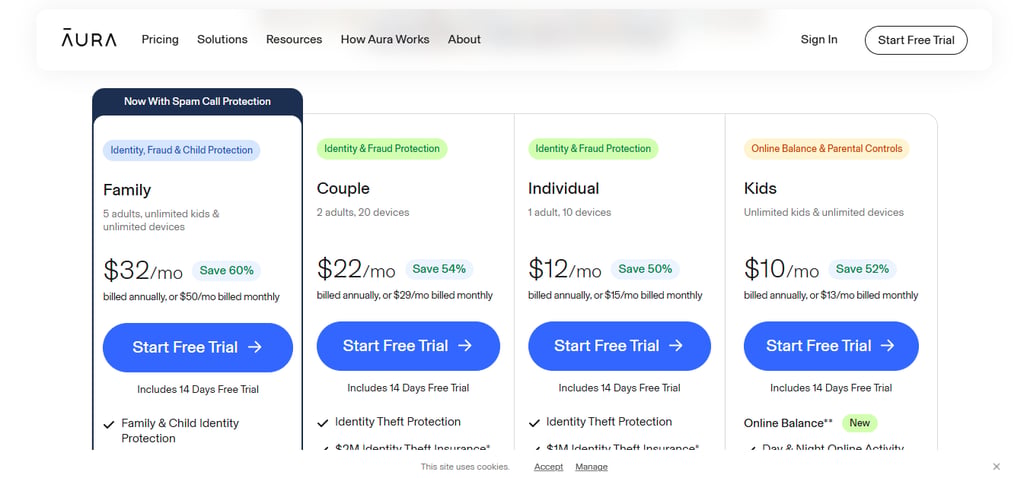Select discounted plan aura