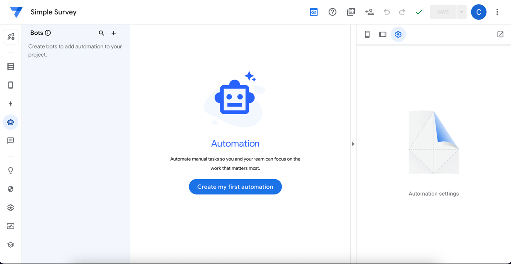 Creating automations on AppSheet