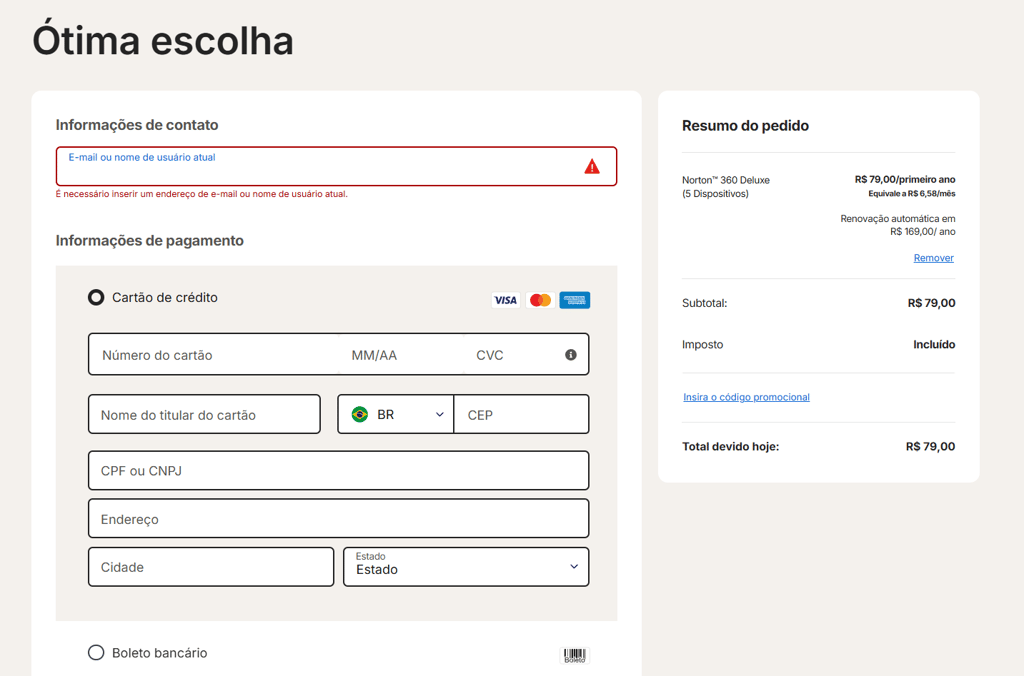 Norton Checkout