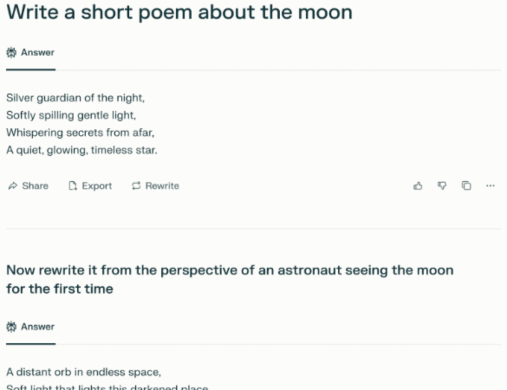 Perplexity conversation test