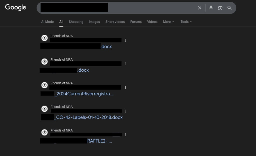 Friend of NRA data leak