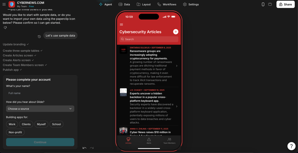 App built with Glide