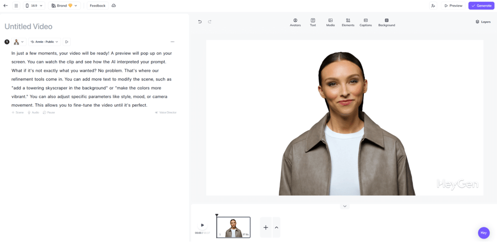 HeyGen can create an avatar for your video