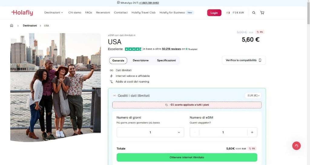 holafly checkout process it