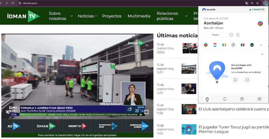 idman tv streamin with nordvpn