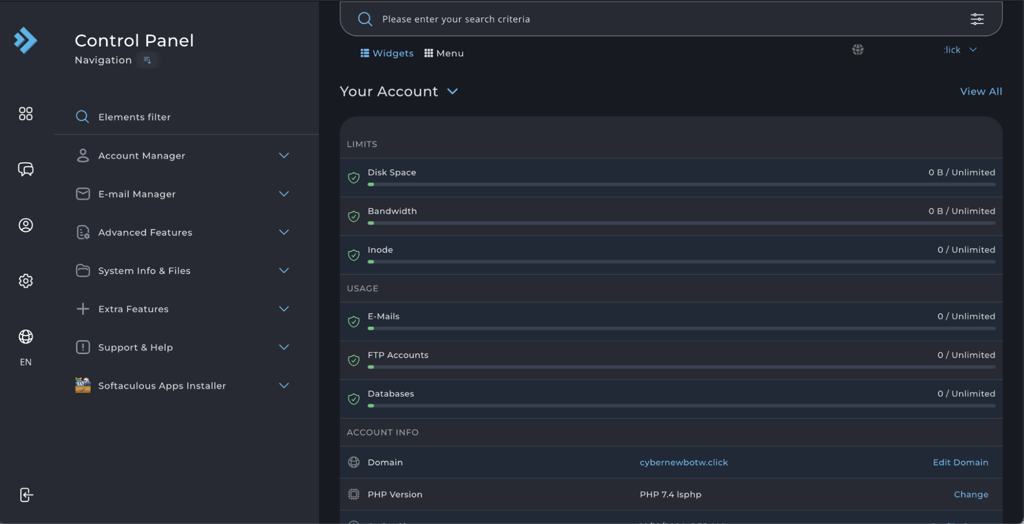 Interserver control panel
