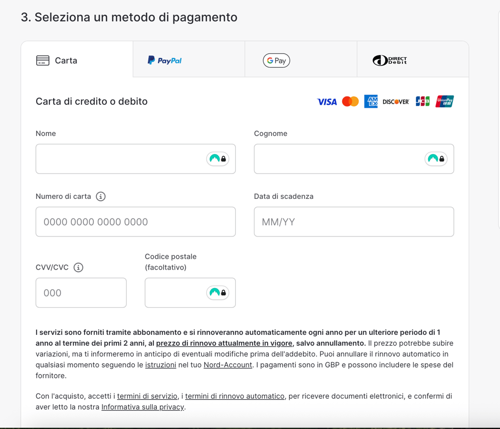 IT select payment method