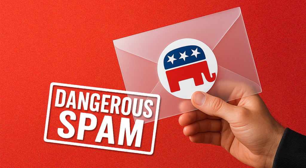 rebulican party email envelope dangerous spam