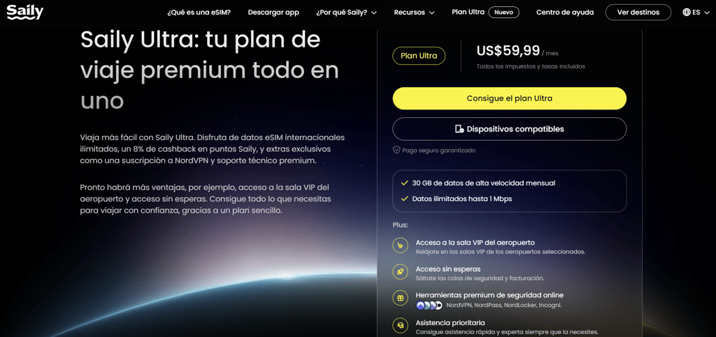 El plan Saily Ultra