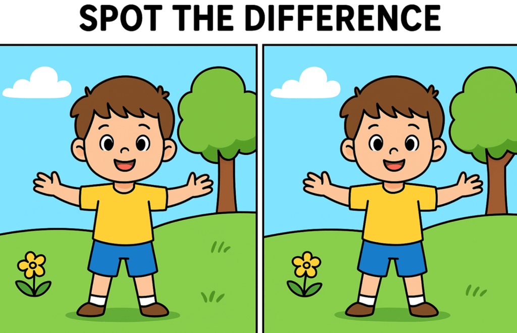 ChatGPT spot-the-difference image – easy level