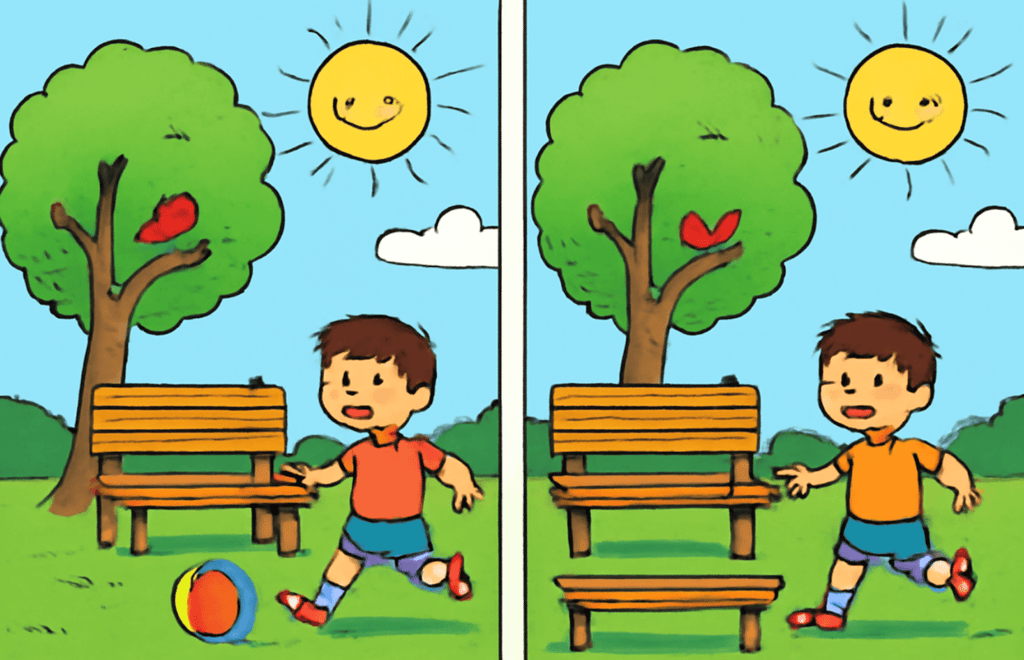 Perplexity AI spot the difference image – easy level
