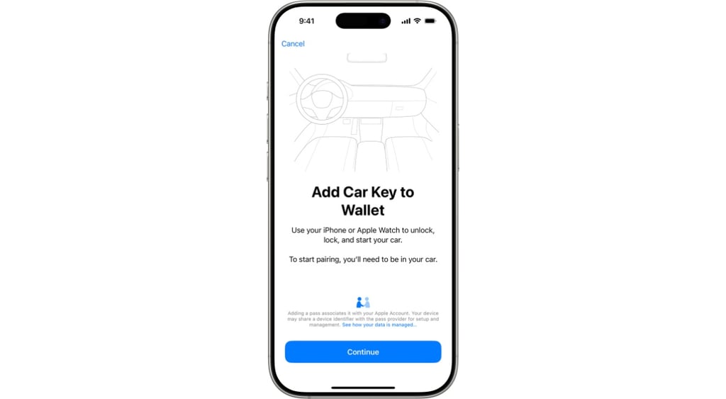 Apple Car Key on iPhone