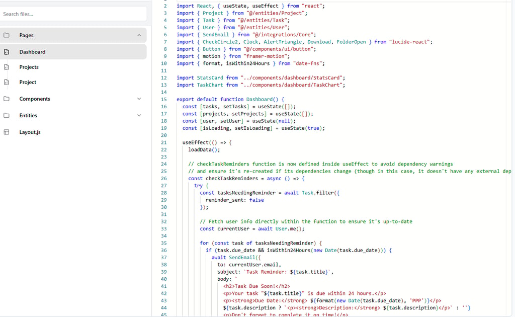 Base44 editor