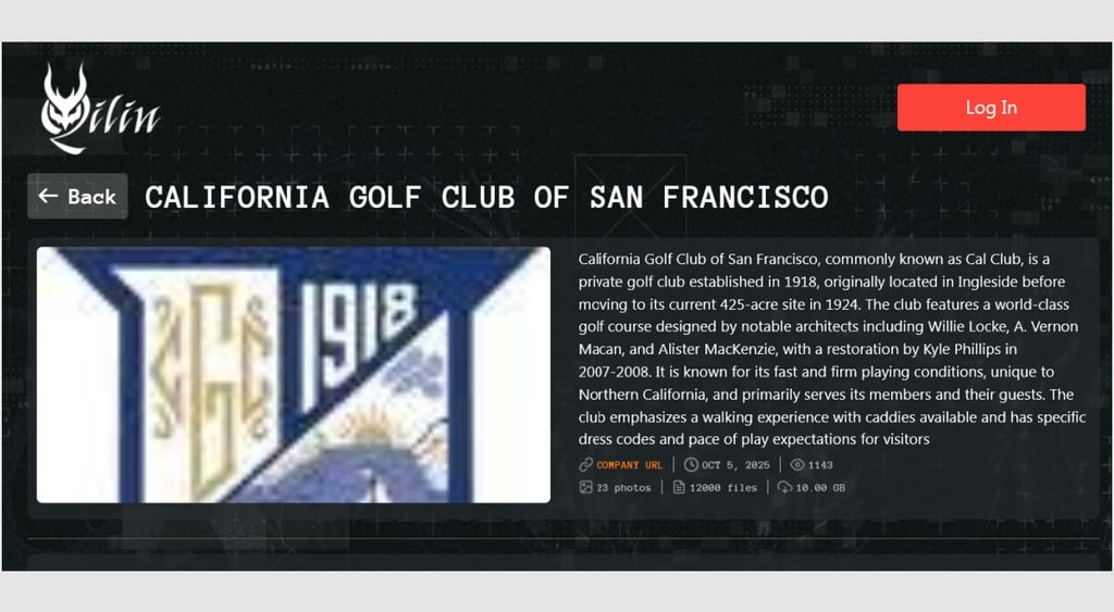Qilin ransomware attack Cal Club post