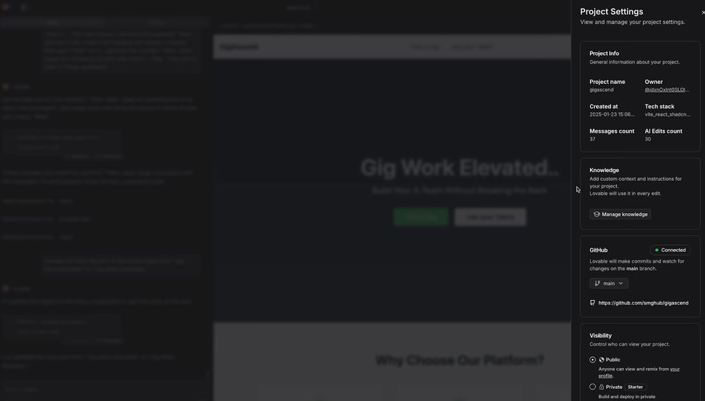 Lovable deployment
