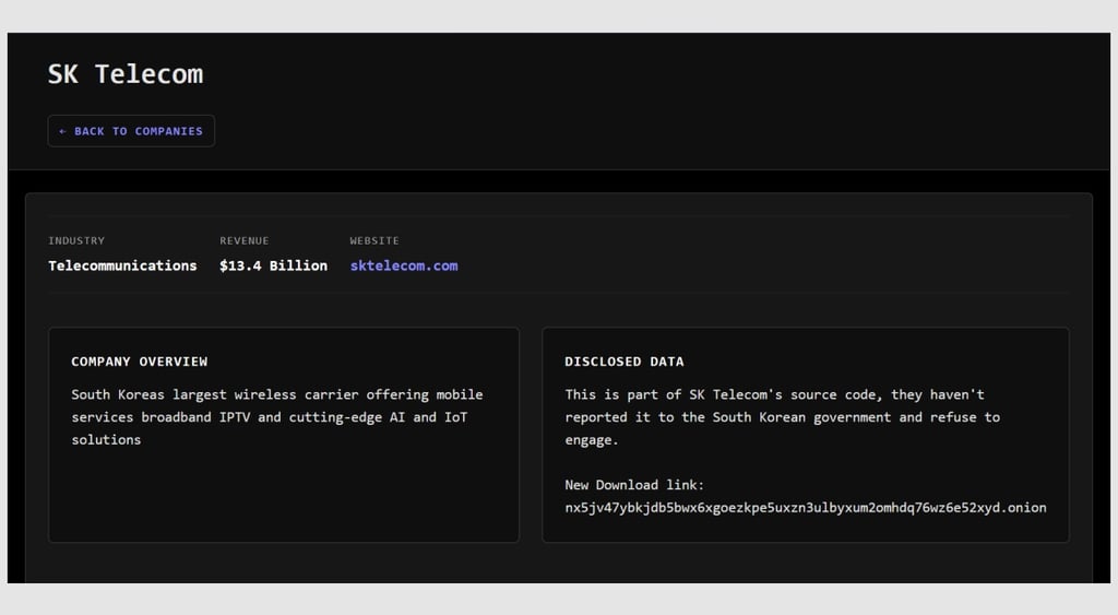 CoinbaseCartel ransomware attack SK Telecom post