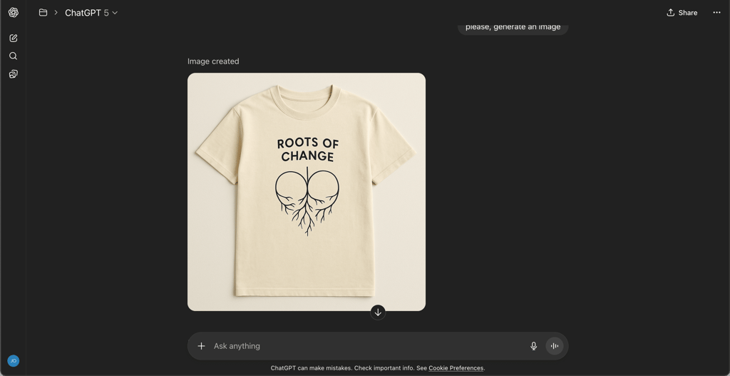 ChatGPT t-shirt design