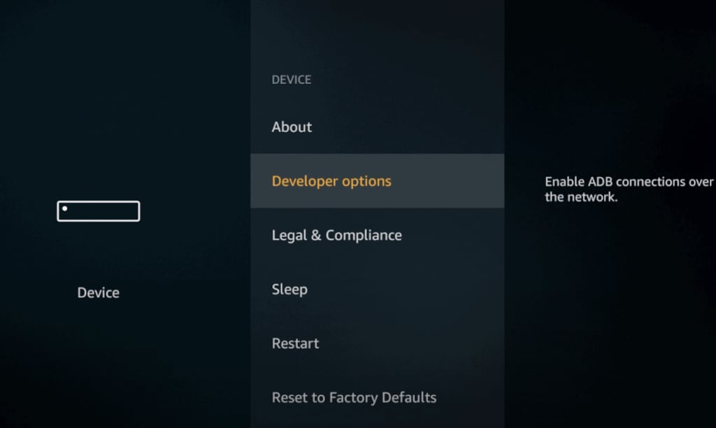 developer options