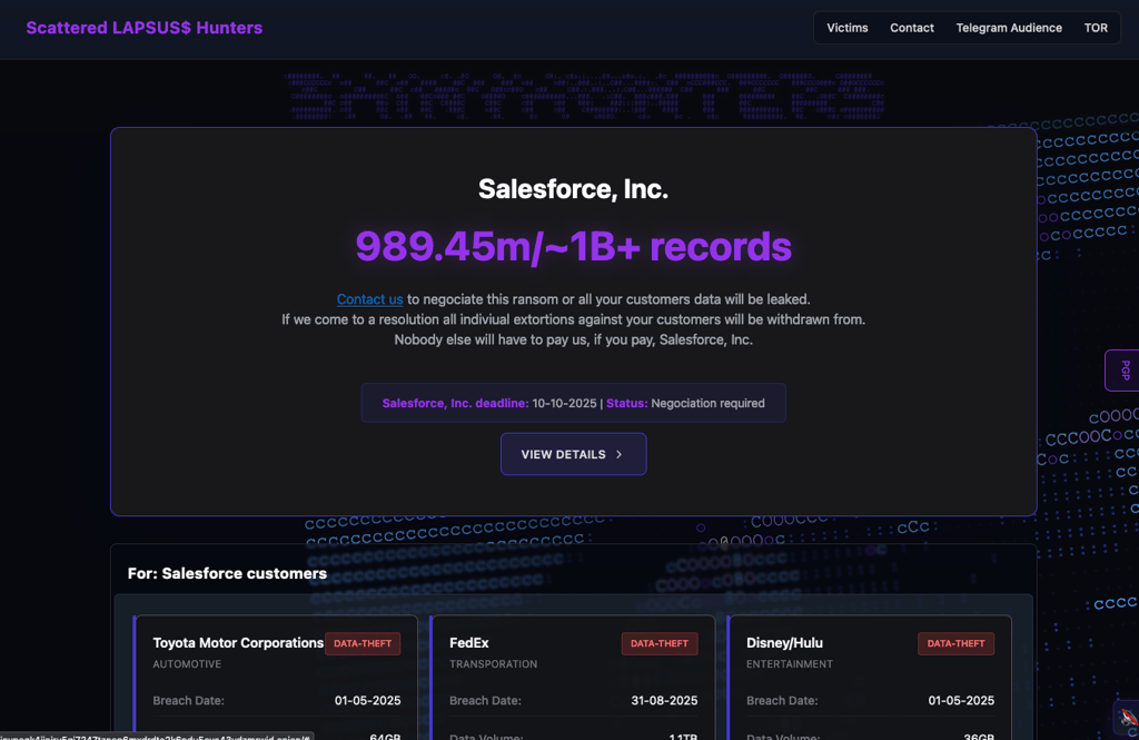 hackers-posted-demands-salesforce