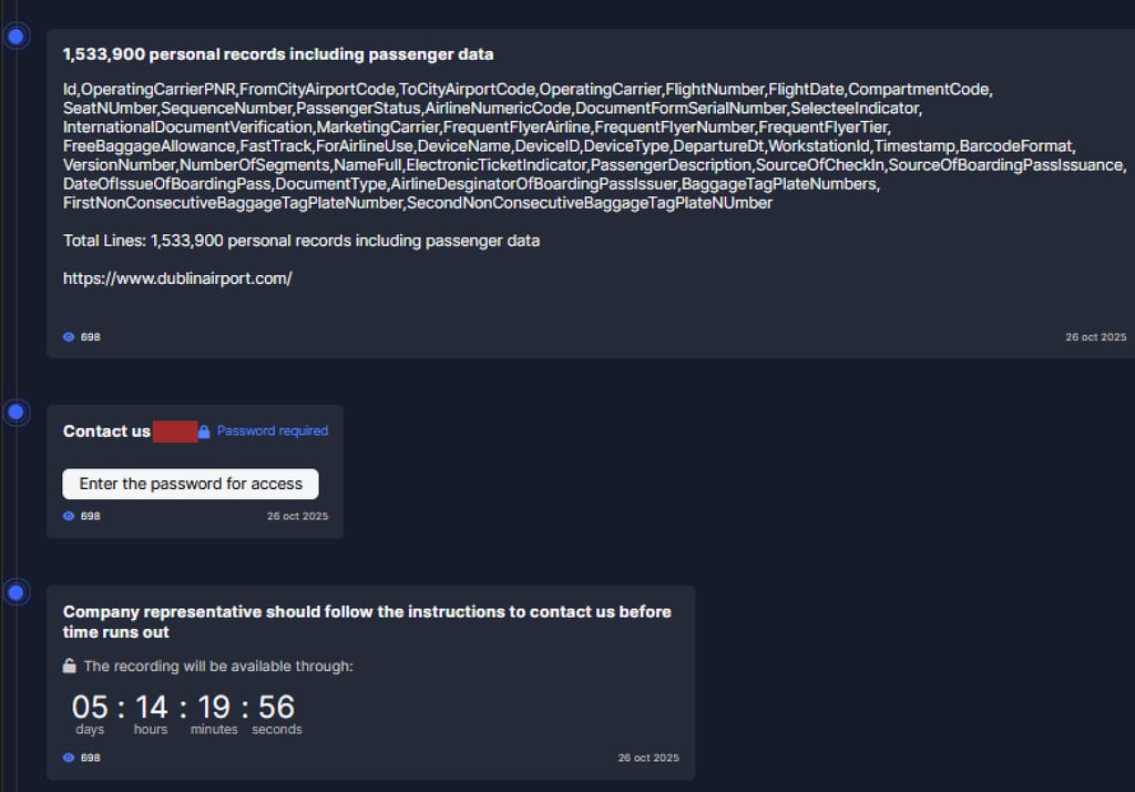 Dublin Airport ransomware atatck