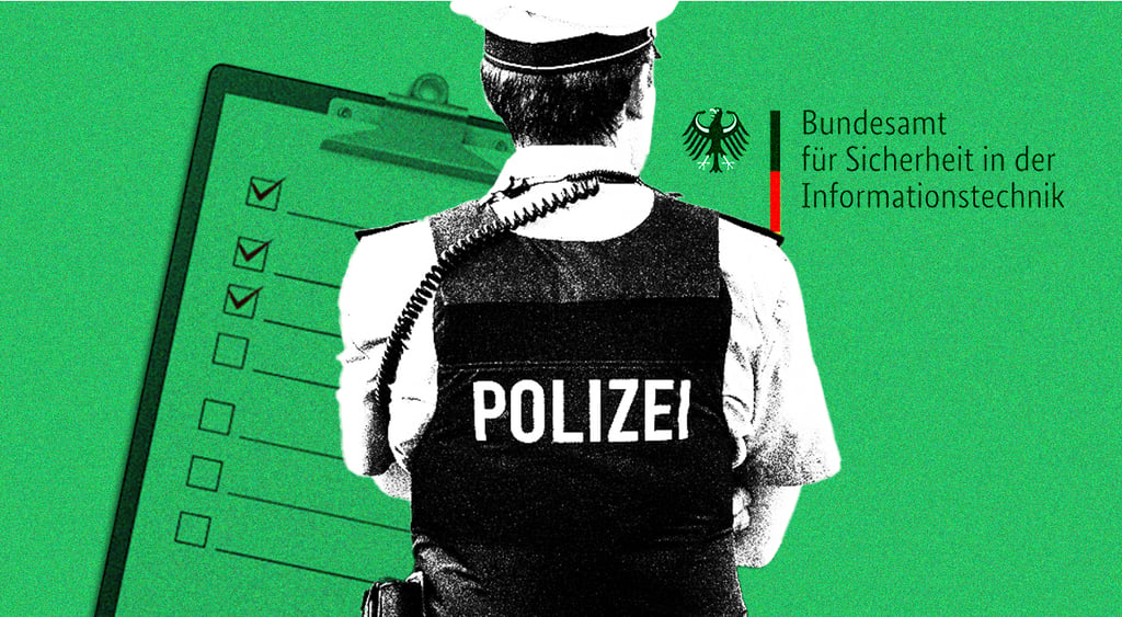 german-police-with-checklist-bsi-germany-logo