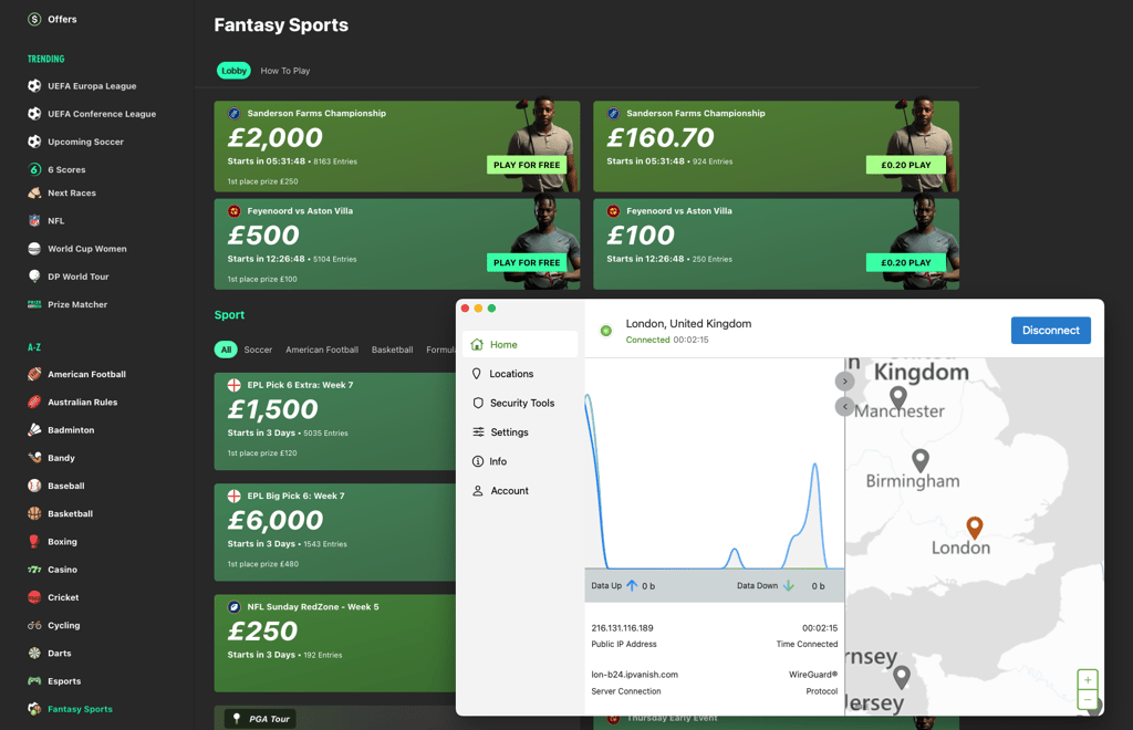 ipvanish-bet365-october-2025