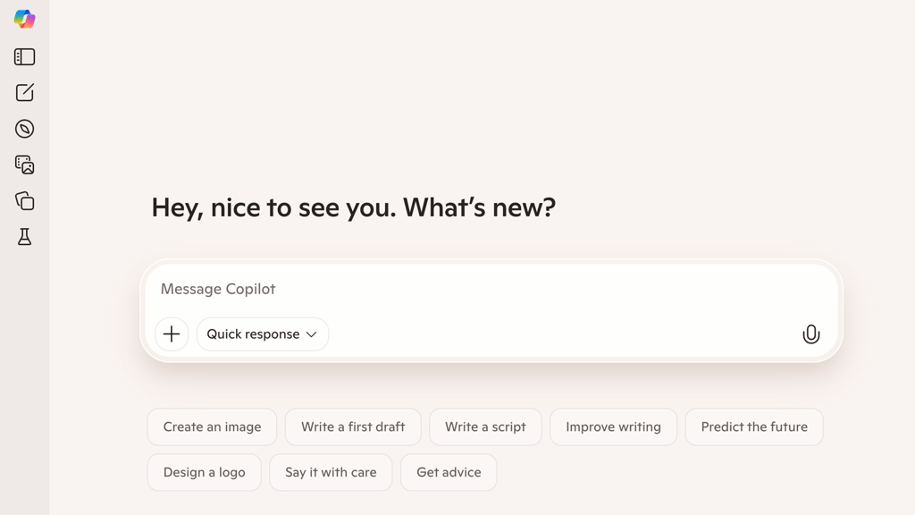Interface of Microsoft Copilot