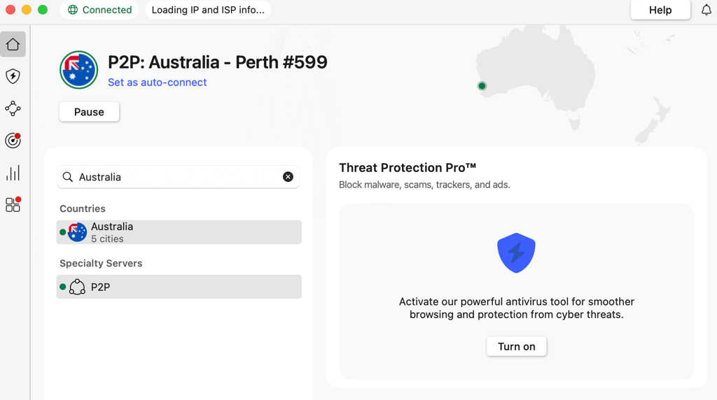 Nordvpn AU server-newinterface
