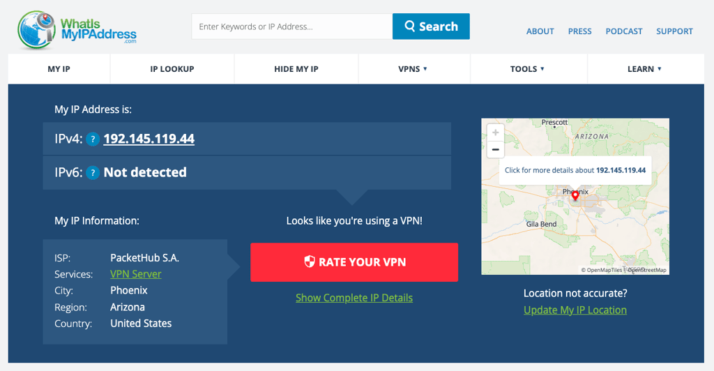 NordVPN IP check