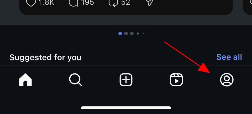 open your instagram profile