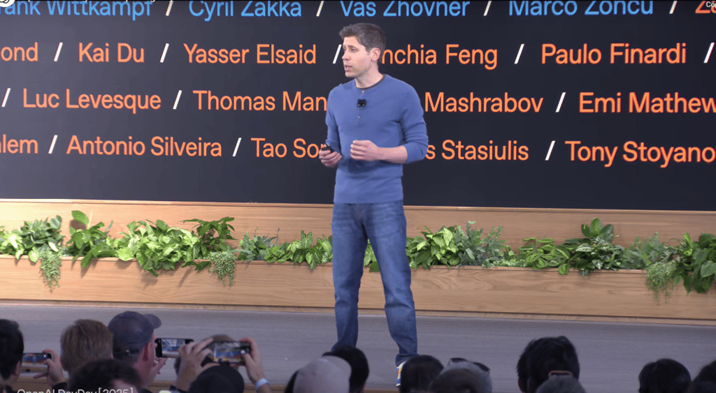 OpenAI DevDay 2025 Altman on stage