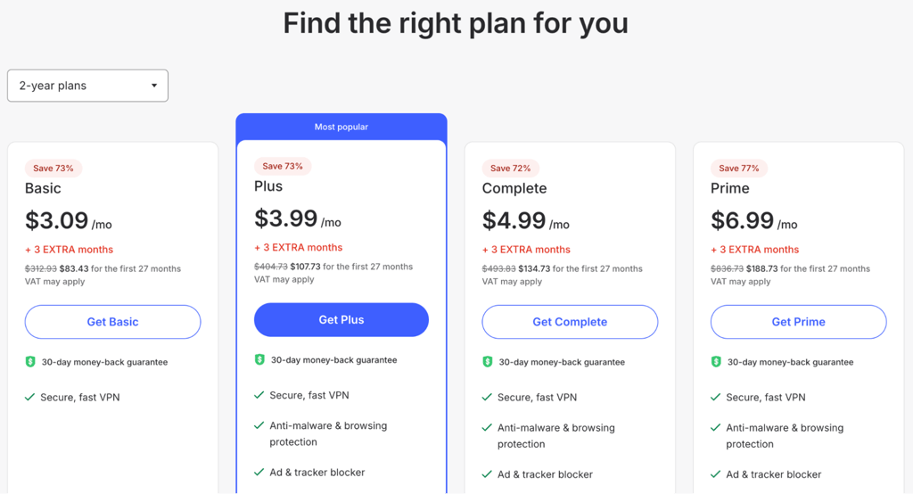 Pricing NordVPN