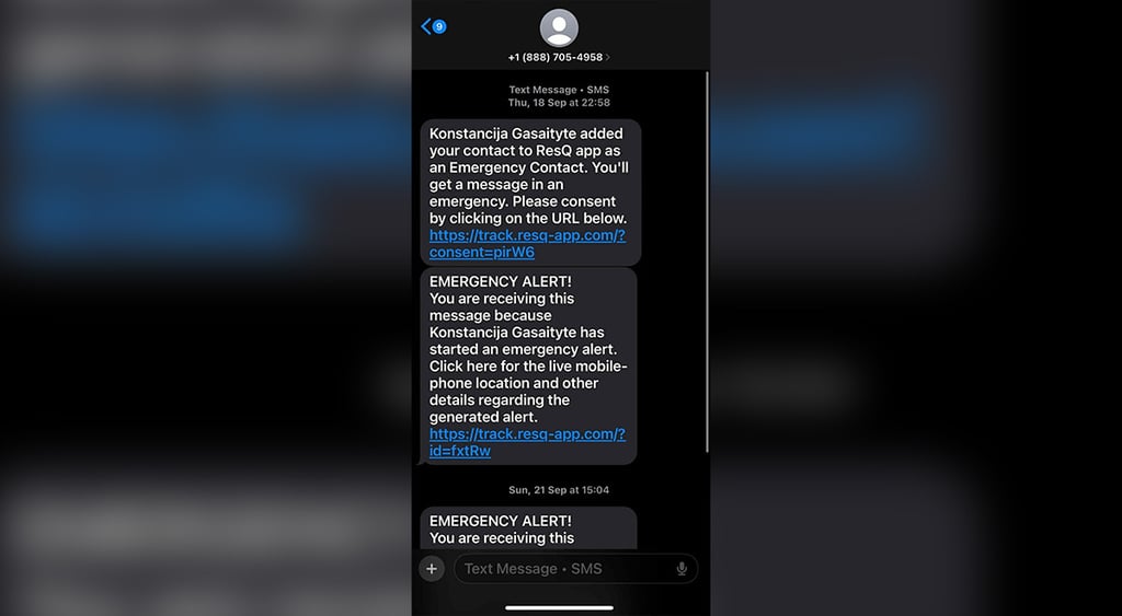 ResQ emergency contact