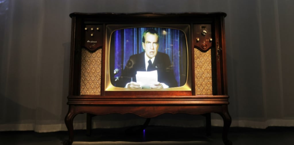 Richard Nixon on TV.