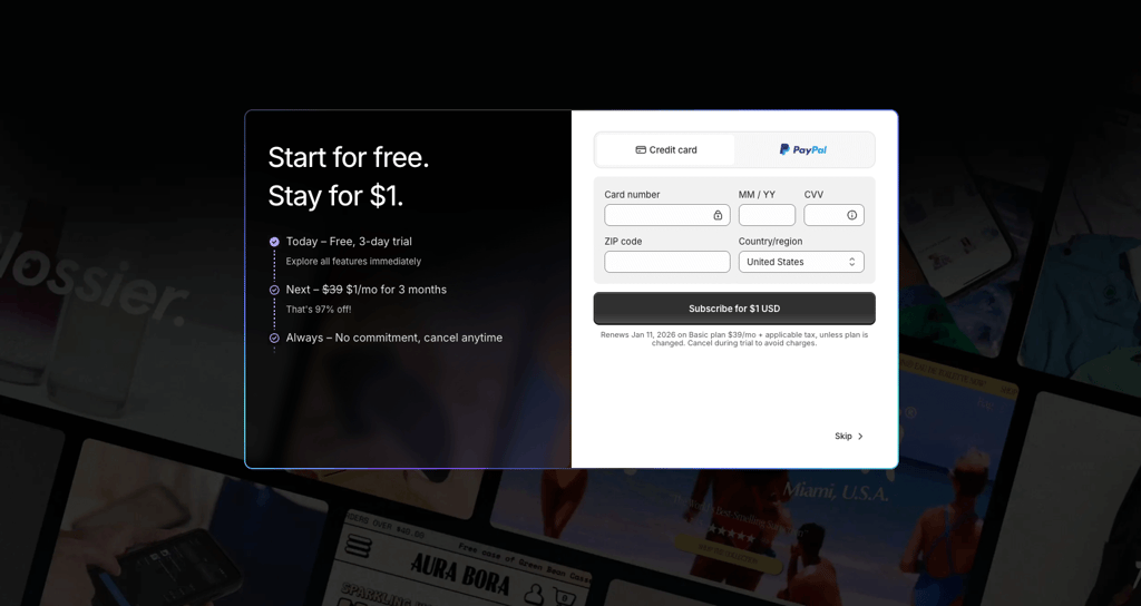 Shopify payment info