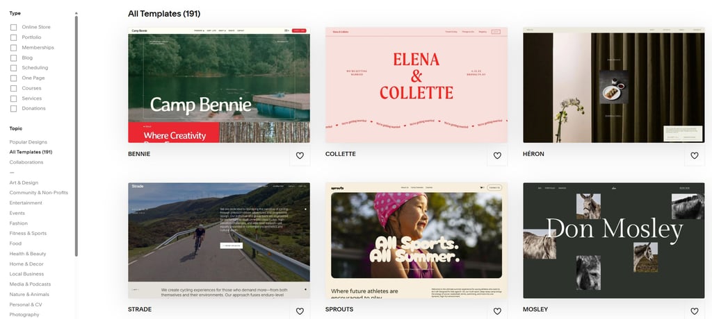 squarespace templates