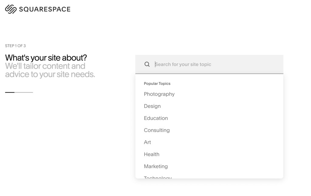 Squarespace create new account Oct