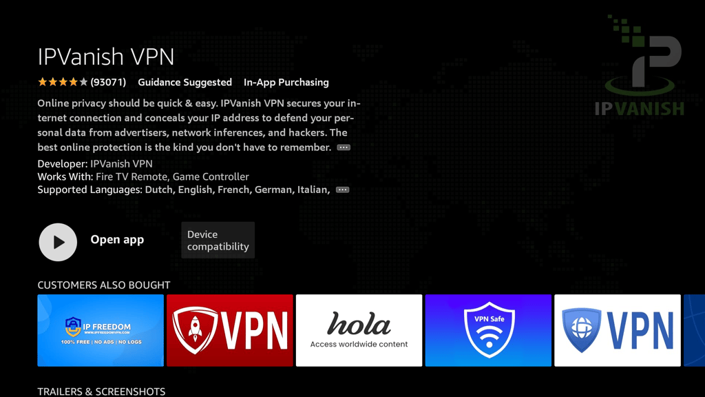 IPVanish firestick step 5