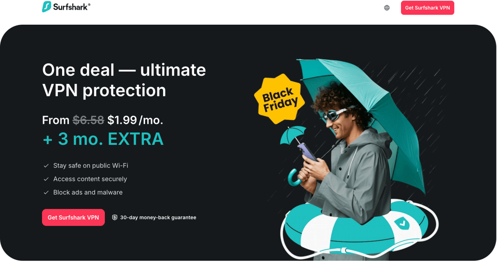 Surfshark black friday deals2025