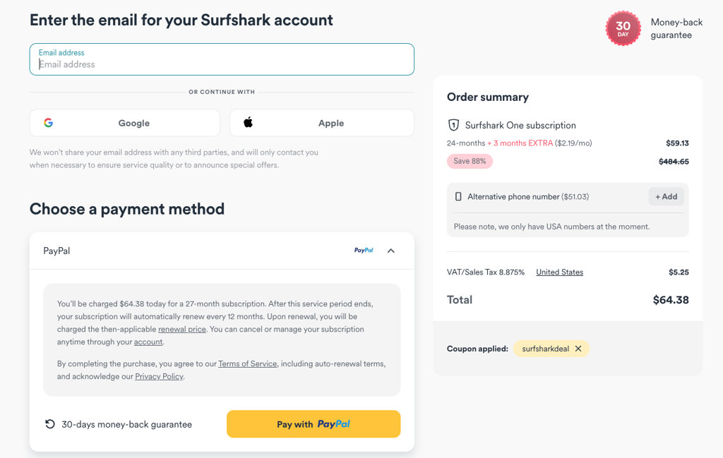 Surfshark black friday vpn 2025