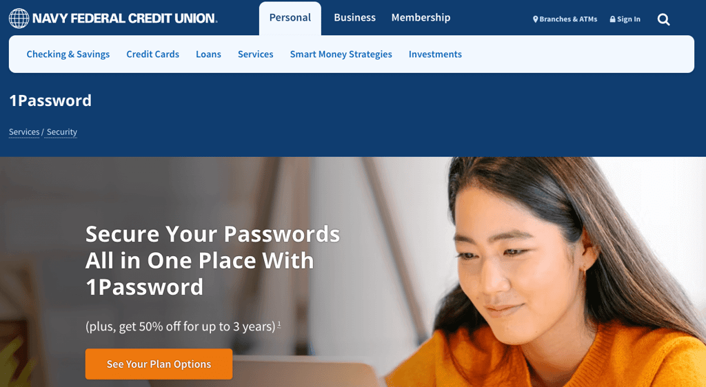 1password navy discount guide step 1