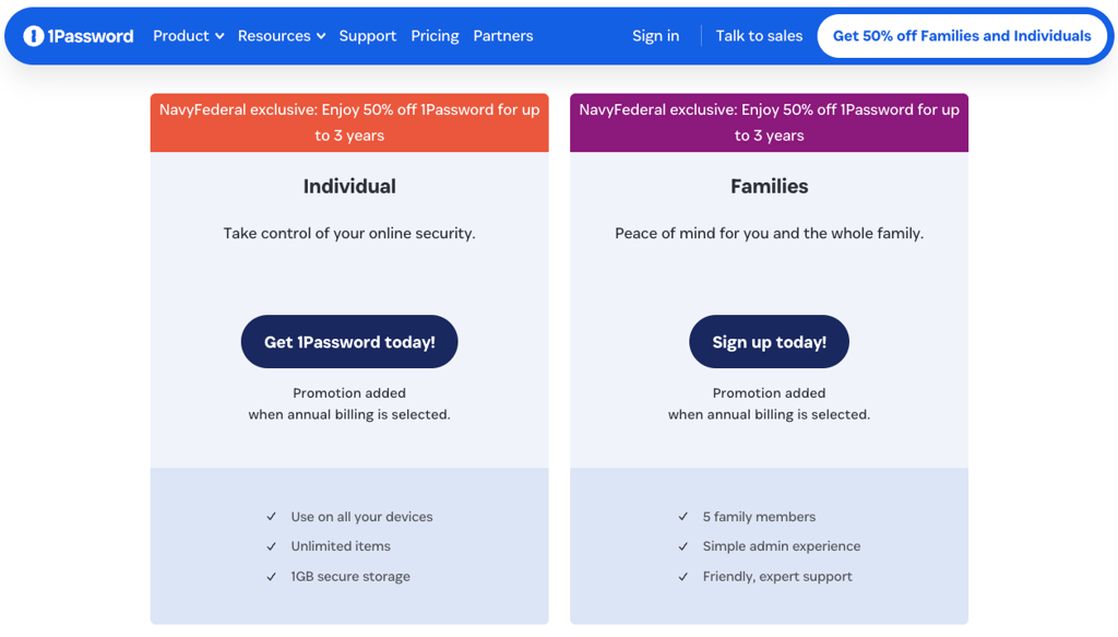 1password navy discount guide step 3
