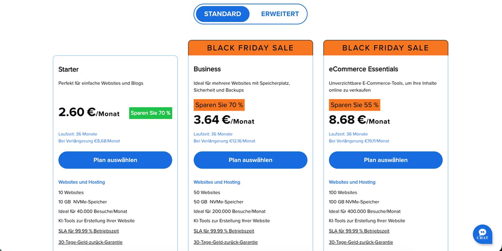 Bluehost-Preise