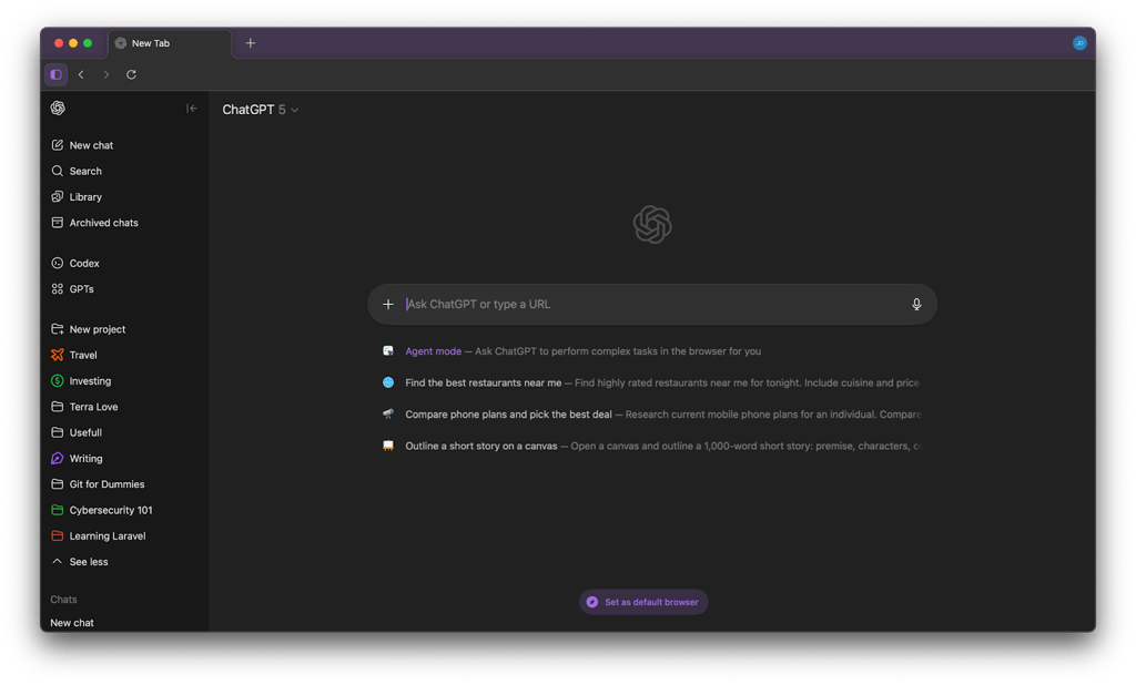 ChatGPT Atlas homepage