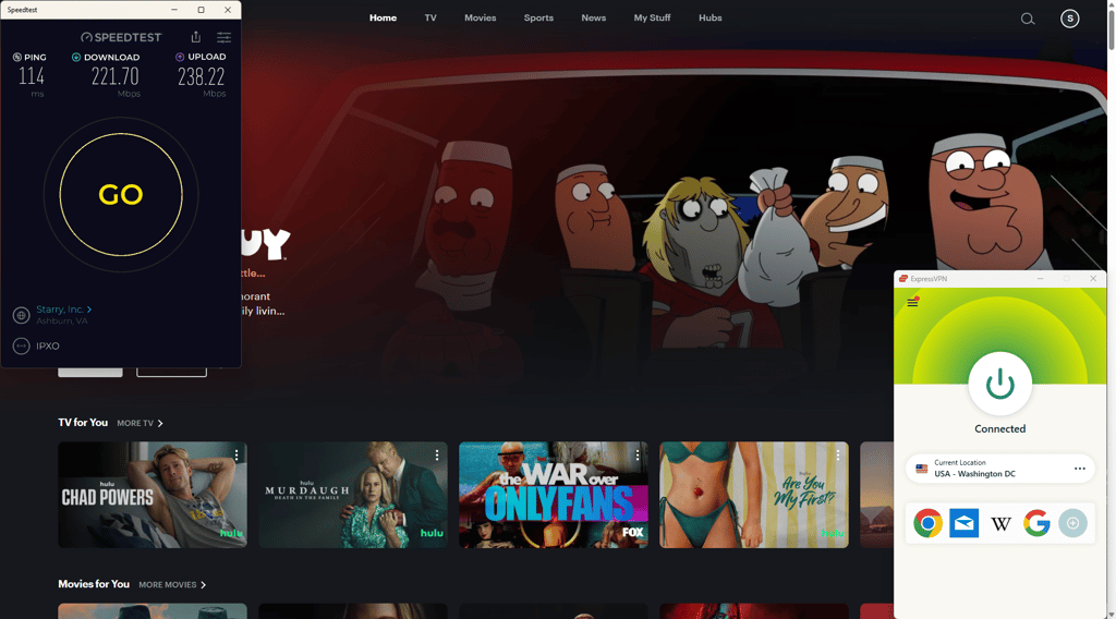 hulu-expressvpn-speed-test