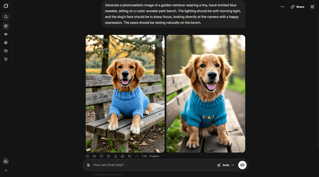 Grok image generation output