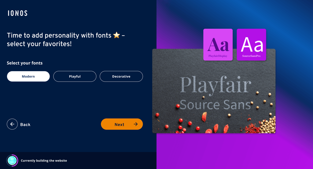Picking a font for my website