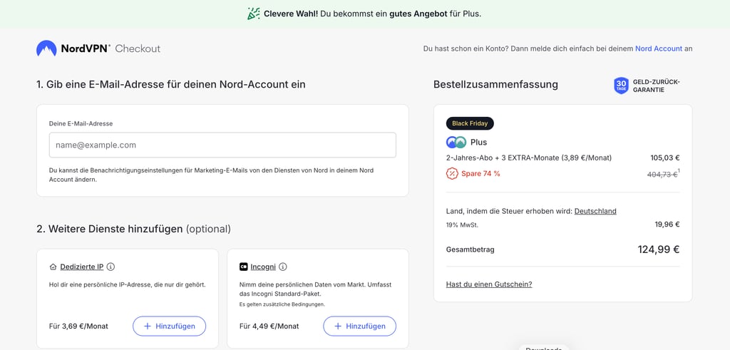 NordVPN-Checkout