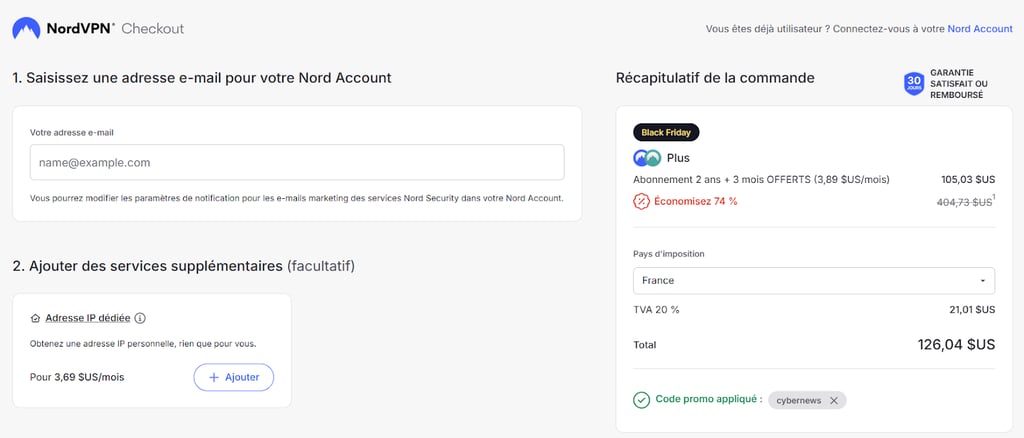 Nordvpn bf payment 2025 fr
