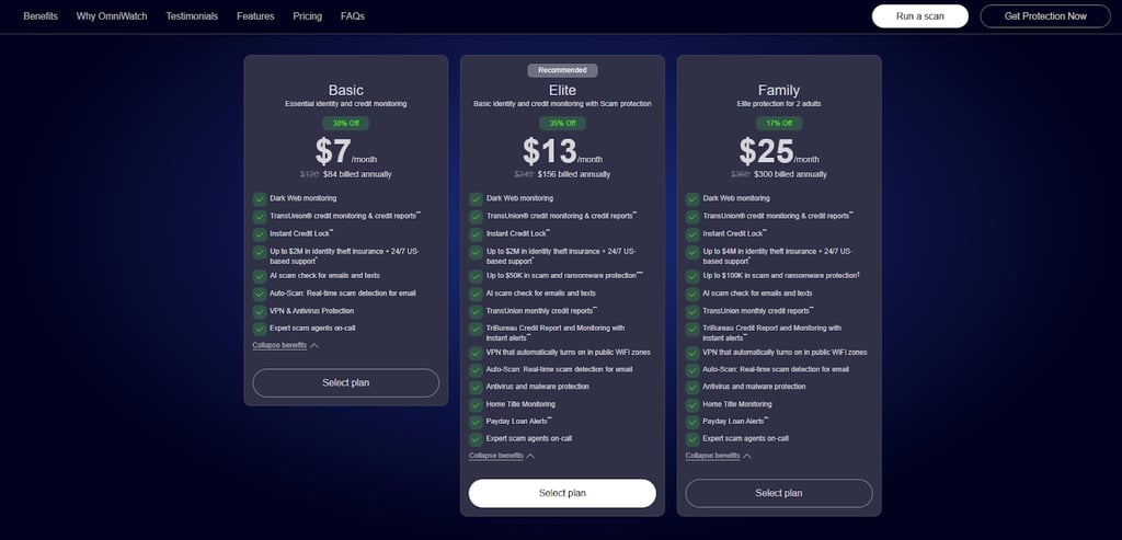OmniWatch pricing